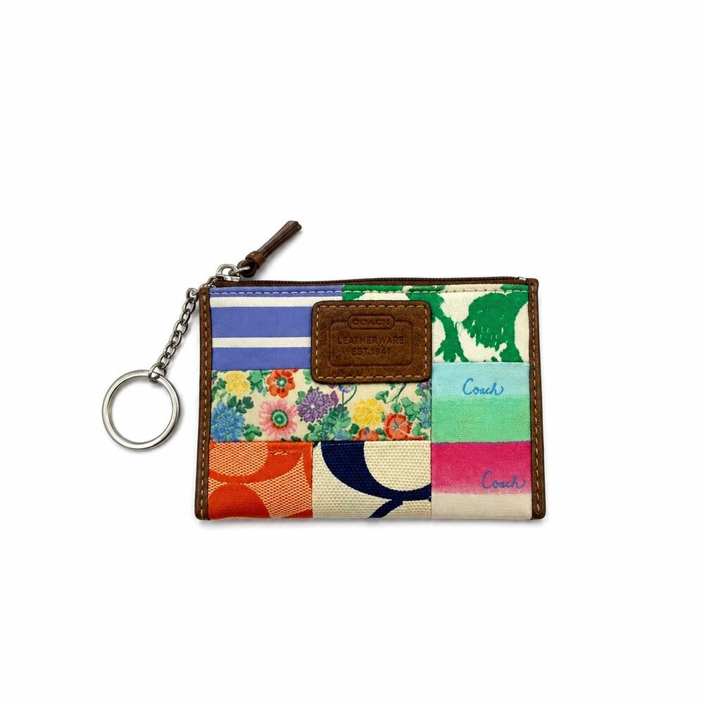 Coach Hamptons 2006 Patchwork Mini Cardholder Wallet Y2K